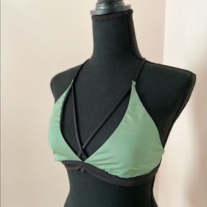 Army green sports bra